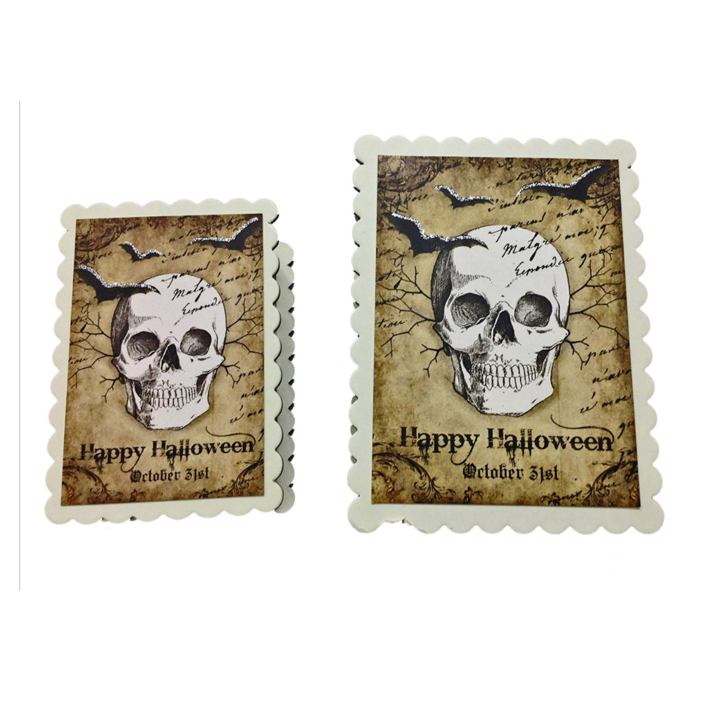 NWOT Trinket Keepsakes Boxes Happy Halloween Skull Set 2 boxes